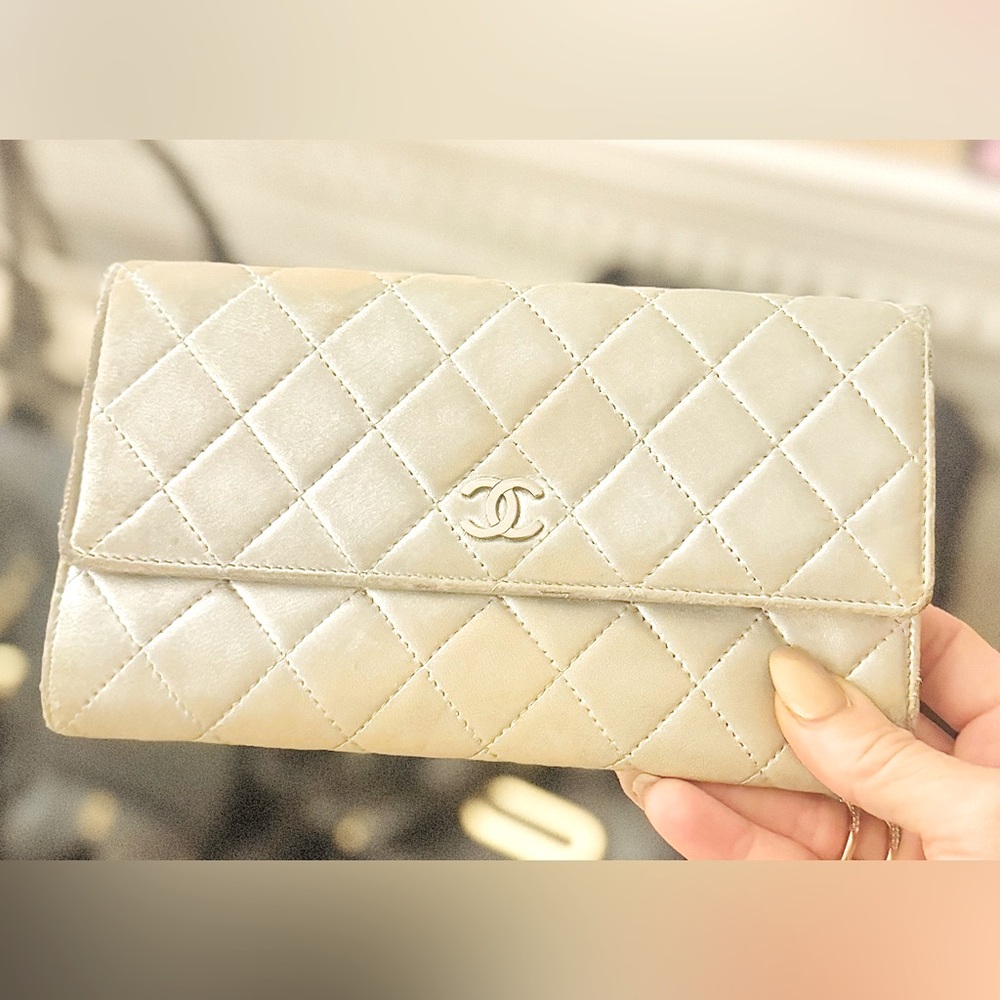 Chanel Large Quilted Leather Wallet